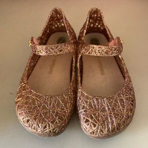 Pink Sparkles zigzag Mini Melissa shoes